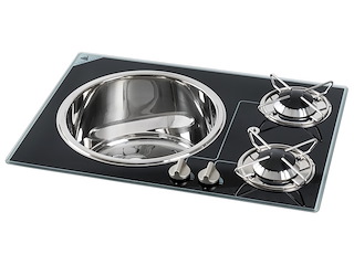 Piano cottura con  lavello