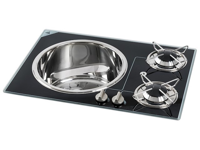 Piano cottura con  lavello