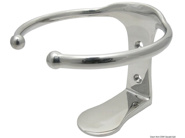 Porta bicchieri inox singolo fissaggio a vite