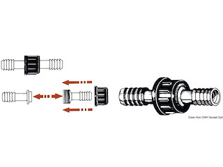 Raccordi diritto nylon mm 22