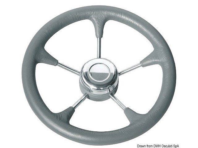Volante poliuretano grigio con raccordo