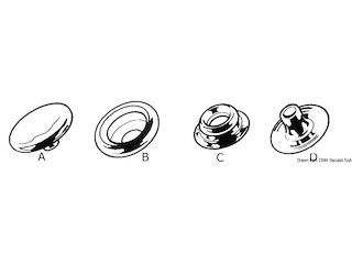 Bottoni a scatto D inox