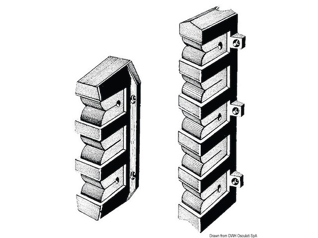 Supporto per 3 canne 198x62 mm