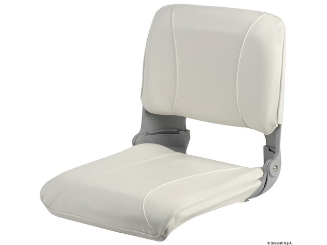 Sedile con schienale ribaltab.e sfilabile bianco