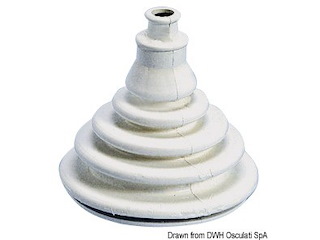 Soffietto passacavi gomma bianca