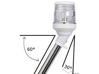 Asta 360° led 100 cm fanale bianco in asse
