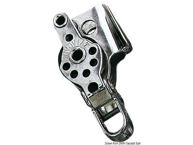 Bozzello inox 2 pulegge arricavo strozzatore 17x5