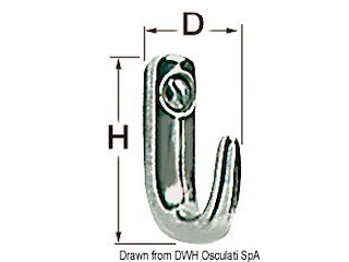 Gancetto inox 29x32 mm