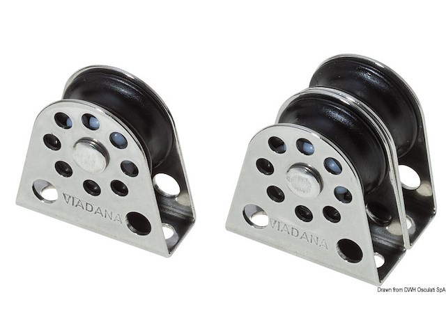 Bozzello verticale di rinvio singolo cime mm 6