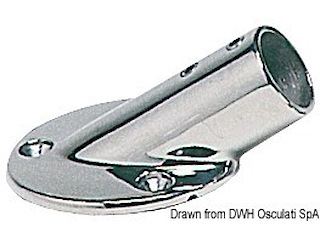 Base inox pulpito 30° 22 mm