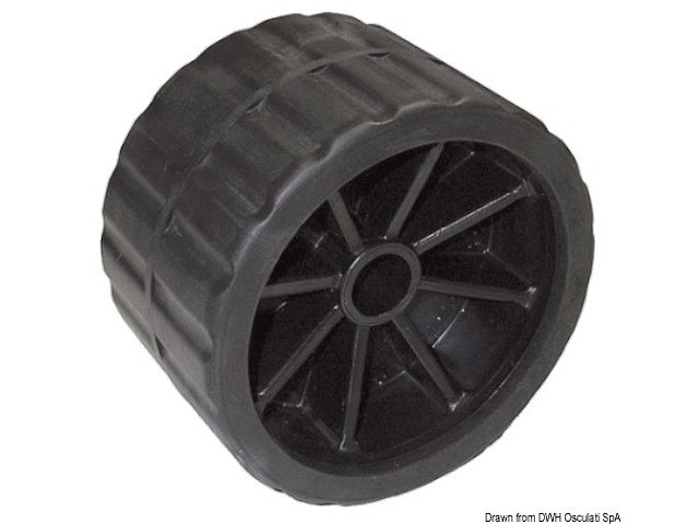 Rullo laterale nero L mm 75 Ø foro mm 18,5