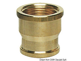 Manicotto ottone femmina/femmina 1"1/4 x 1"1/2