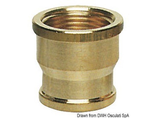 Manicotto ottone femmina/femmina 1"1/4 x 1"1/2