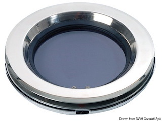 Oblò tondo inox Lewmar Ø 300 mm