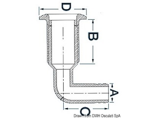 Scarico plastica 90° - 2" x 50 mm