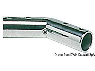 Angolare inox 140° 22 mm