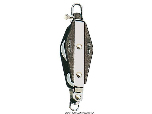 Bozzello Plastinox 2 pulegge violino 8x34 con arricavo