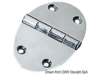 Cerniera 78x56mm 3mm viti