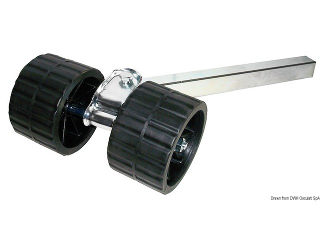 Rullo basculante 2 rulli dritto 40 mm