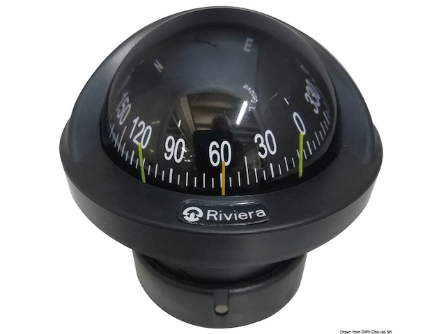 Bussola Riviera BA1-2022 nera, rosa nera frontale