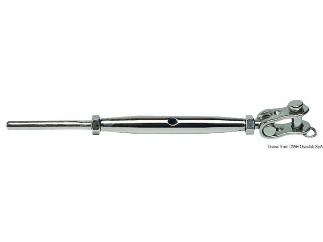 Tenditori inox 20 mm forcella snodata