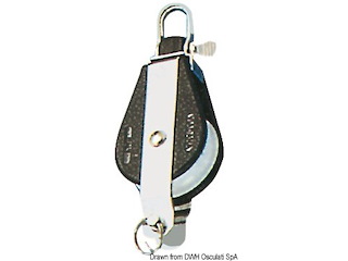 Bozzello 1 puleggia arricavo fisso o girevole A