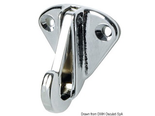 Moschettone inox con base 10 mm