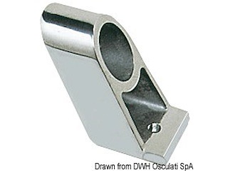 Supporto corrimano centrale ottone cromato 22 mm