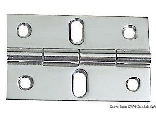 Cerniera in acciaio inox 80x50