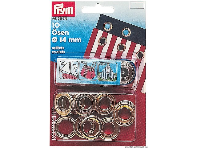 Occhioli 24 occhioli ottone 8,5 mm