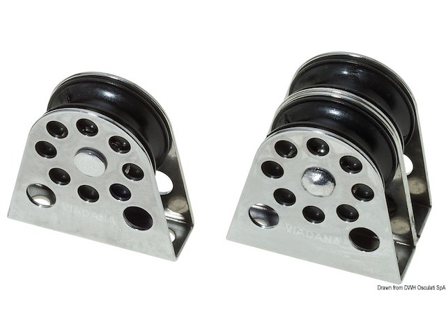 Bozzello verticale di rinvio singolo cime mm 8