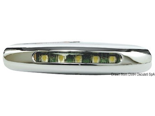 Luce cortesia cromata 5 LED bianchi