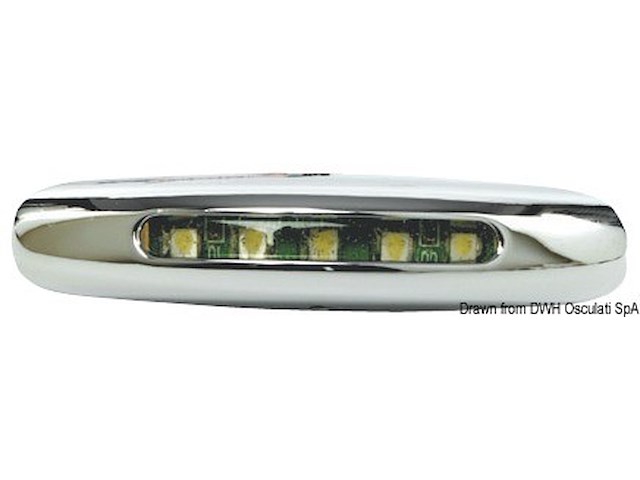 Luce cortesia cromata 5 LED bianchi