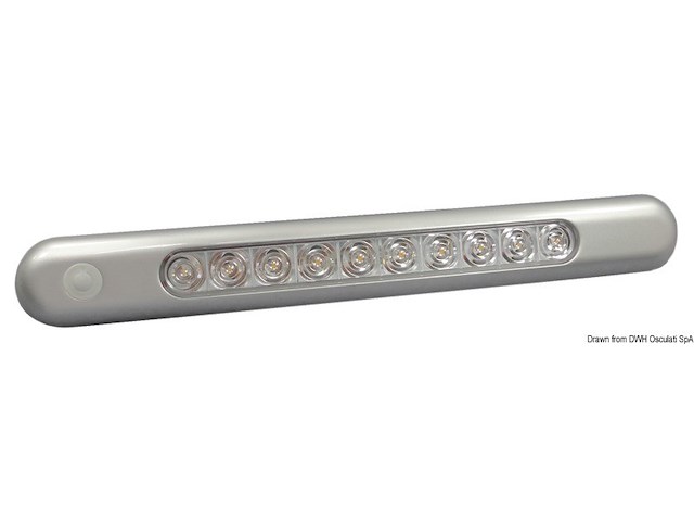Plafoniera LED da appoggio crom. 310x40x11,5 mm