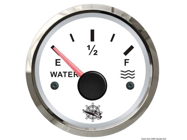 Indicatore acqua 10-180/240-33 ohm bianco/lucida