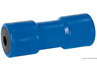 Rullo centrale blu 200 mm Ø foro 21 mm