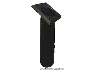 Portacanne polipr. quadrato UV stab. nero 240 mm