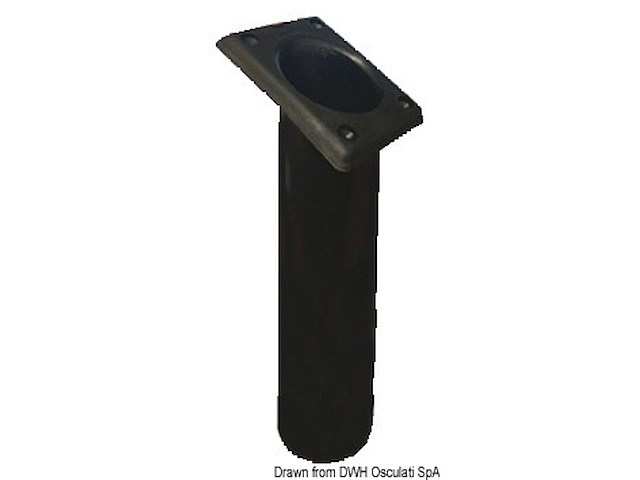 Portacanne polipr. quadrato UV stab. nero 240 mm