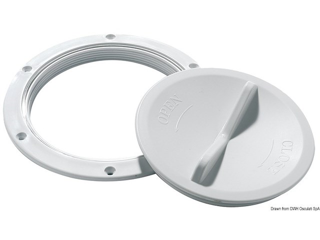 Tappo ispezione bianco 127 mm apertura facilitata