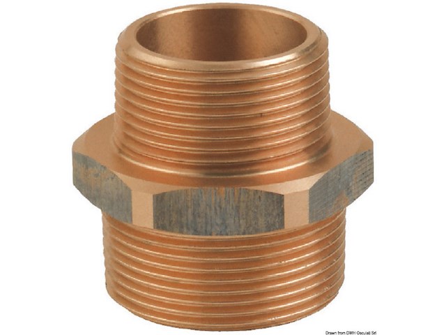 Niples doppio ridotto in bronzo M-M 1"1/2 x 1"1/4