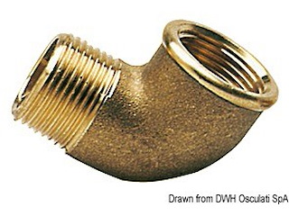 Gomito 90° ottone maschio/femmina 3"