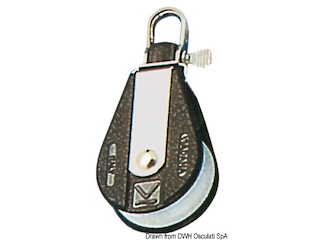 Bozzello Plastinox 1 puleggia fisso/girevole 12x56