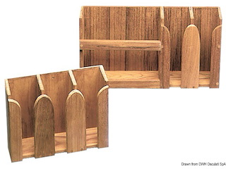 Porta piatti teak 490x106x228 mm