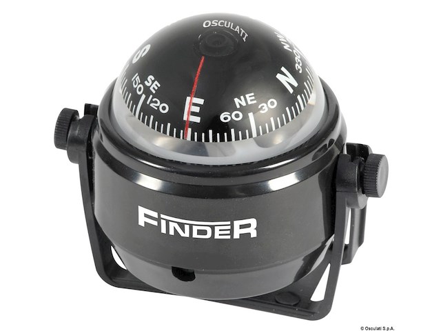Bussola con staffa Finder nera, rosa nera