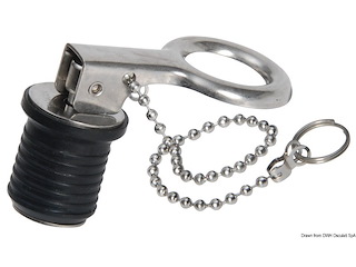 Tappo inox espansione 22 mm con catenella