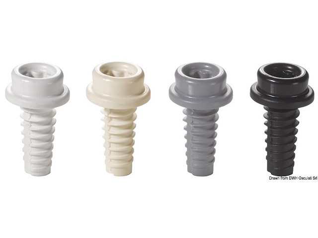 Bottoni universali CAF-COMPO crema filetto corto