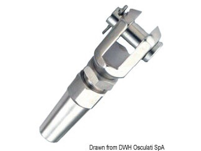 Terminale inox forc. Ø 12 mm