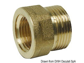 Manicotto ottone maschio/femmina 3/4" x 1/2"