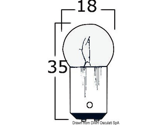 Lampadina bipolare 12 V 5 W