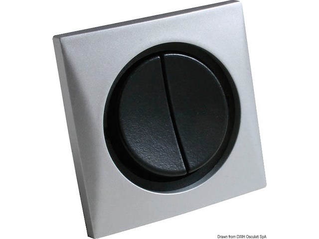 Interruttore doppio nichel/nero